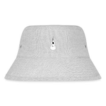 gitarre symbol Musik hören instrument - Stanley/Stella recycelter Bucket Hat - Grau meliert - Vorne