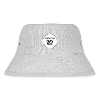 Woke up gay again - Stanley/Stella Recycled Bucket Hat - heather grey - Front