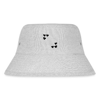 herzen muster rahmen symbol herz liebe - Stanley/Stella recycelter Bucket Hat - Grau meliert - Vorne