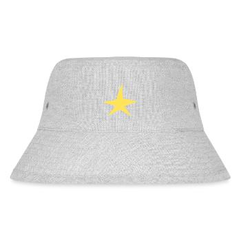 Star Symbol Shape Night Yellow - Stanley/Stella Recycled Bucket Hat - heather grey - Front