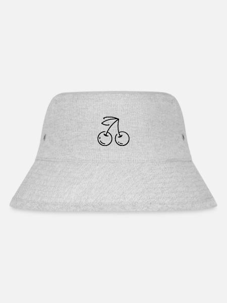 CHERRIES CHERRY FRUIT FRUIT TREE SOUR COUPLE RED - Stanley/Stella Recycled Bucket Hat - heather grey