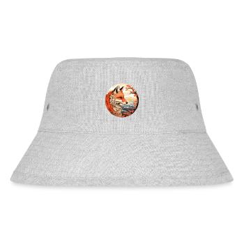 Fox among Blossom Peaks Autumn - Stanley/Stella Recycled Bucket Hat - heather grey - Front