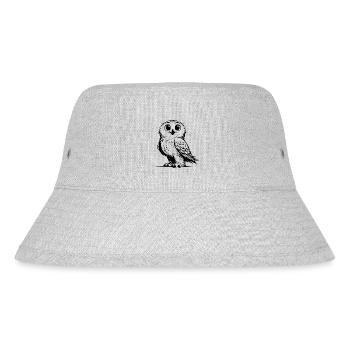 Putzige Schnee-Eule Bleistift Skizze - Stanley/Stella recycelter Bucket Hat - Grau meliert - Vorne