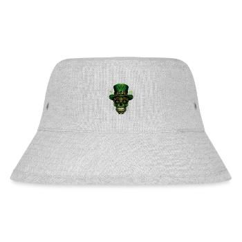 St Patrick Day Skull Skull Shamrock Ireland - Stanley/Stella Recycled Bucket Hat - heather grey - Front