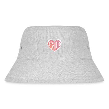 Team Bride Heart - Stanley/Stella recycelter Bucket Hat - Grau meliert - Vorne