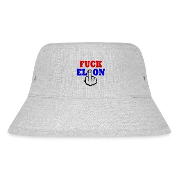 Fuck elon - Stanley/Stella recycelter Bucket Hat - Grau meliert - Vorne