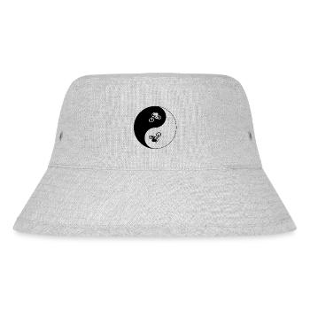 MTB Yin Yang Fahrrad Mountainbiking Geschenk - Stanley/Stella recycelter Bucket Hat - Grau meliert - Vorne
