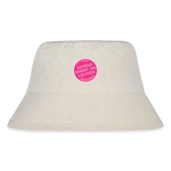 NEUSTART ANFANGEN LOSLASSEN - Stanley/Stella recycelter Bucket Hat - Naturweiß - Vorne