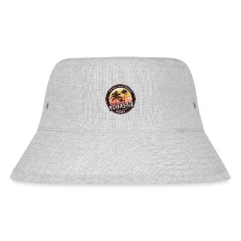 Monastir Palmen Vintage Design - Stanley/Stella recycelter Bucket Hat - Grau meliert - Vorne