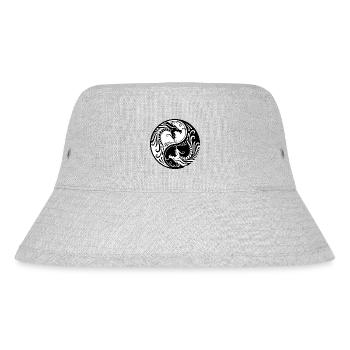 Drache Yin Yang - Stanley/Stella recycelter Bucket Hat - Grau meliert - Vorne