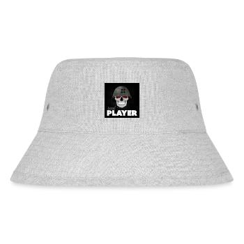 Skull Veteran – Real Player Gaming Helmet Design - Stanley/Stella Recycled Bucket Hat - heather grey - Front