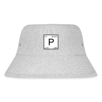 Phosphor P Symbol Periodensymbol Kunstdruck - Stanley/Stella recycelter Bucket Hat - Grau meliert - Vorne
