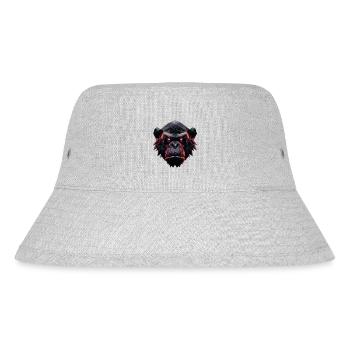 Gorilla Prisma Kopf Low Poly Art Design - Stanley/Stella recycelter Bucket Hat - Grau meliert - Vorne