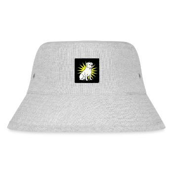 Cool Dog in Punk Rock & Pop Art Style - Stanley/Stella Recycled Bucket Hat - heather grey - Front