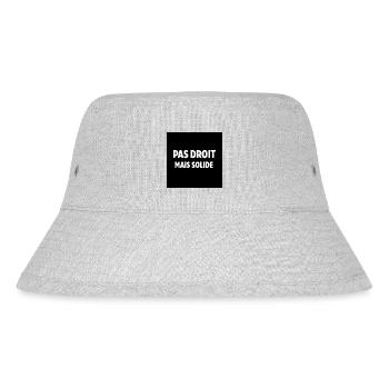 Nicht gerade, sondern fest - Stanley/Stella recycelter Bucket Hat - Grau meliert - Vorne