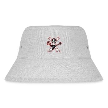 Hell yes Cartoon-Rock-Gitarrist - Stanley/Stella recycelter Bucket Hat - Grau meliert - Vorne