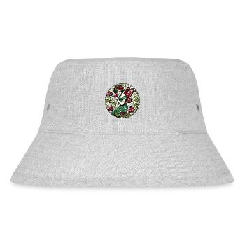 Whimsical Fairy in Green Polka Dress - Stanley/Stella Recycled Bucket Hat - heather grey - Front