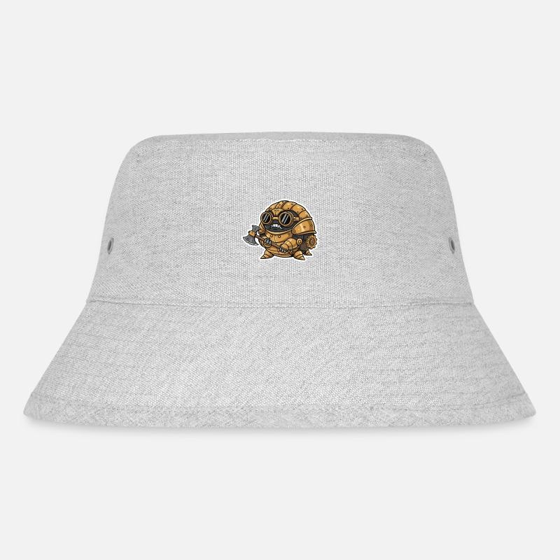 Cloporte Guerrier Steampunk Hache Armure Cuivre - Bob recyclé Stanley/Stella - gris chiné
