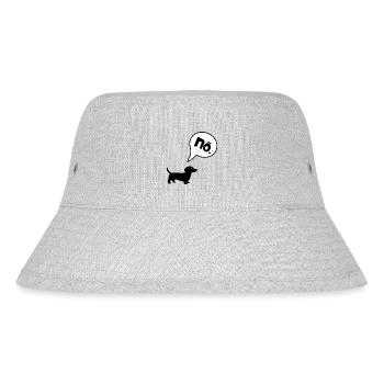 Dackel Charakter - Stanley/Stella recycelter Bucket Hat - Grau meliert - Vorne