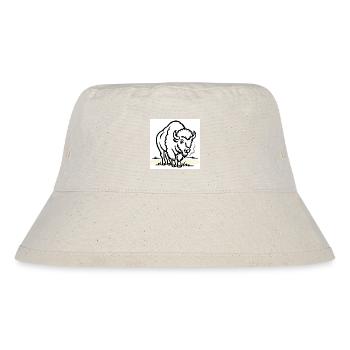 Bison mit Rauch auf dem Feld - Stanley/Stella recycelter Bucket Hat - Naturweiß - Vorne