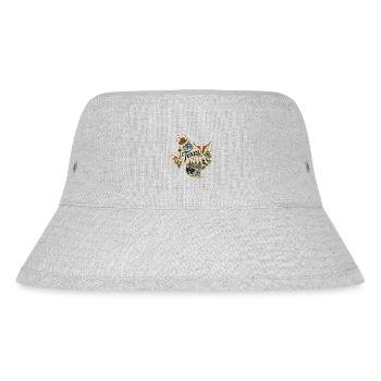 Texas Lone Star State Vintage-Reiseaufkleber - Stanley/Stella recycelter Bucket Hat - Grau meliert - Vorne