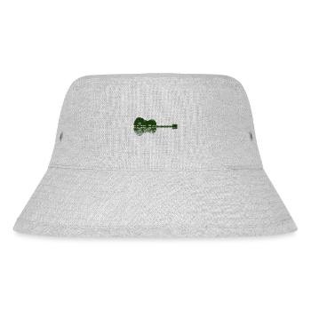 akustische Gitarre - Waldsee - Natur - Spiegelung - Stanley/Stella recycelter Bucket Hat - Grau meliert - Vorne