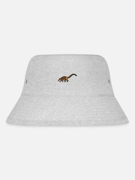 Niedlicher Nasenbär Lieblingstier - Stanley/Stella recycelter Bucket Hat - Grau meliert