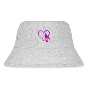 Pferde Herz - Stanley/Stella recycelter Bucket Hat - Grau meliert - Vorne