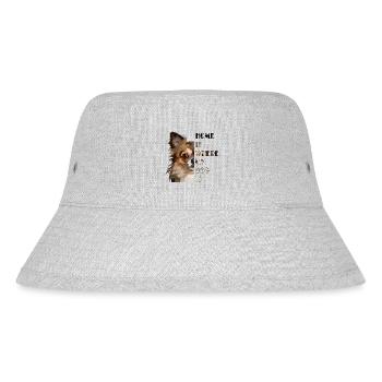 Zitat des Chihuahua-Hundes - Stanley/Stella recycelter Bucket Hat - Grau meliert - Vorne