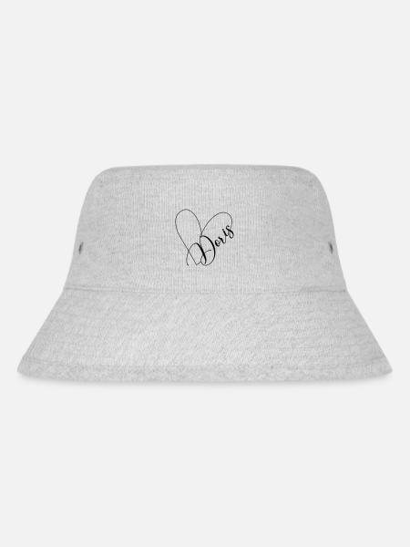Doris Name Herzlinie - Stanley/Stella recycelter Bucket Hat - Grau meliert
