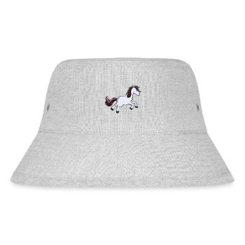 Pony Horse Horses Ross Gaul Kids Girls Pony Farm - Stanley/Stella Recycled Bucket Hat - heather grey - Front