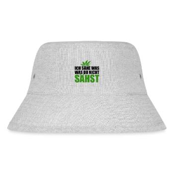 Cannabis, Ich sähe was was du nicht sähst, Hanf - Stanley/Stella recycelter Bucket Hat - Grau meliert - Vorne