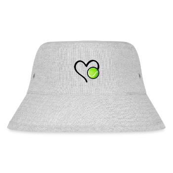 Tennis Heart Tennis Ball - Stanley/Stella Recycled Bucket Hat - heather grey - Front