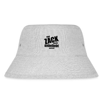 Und Zack, wieder unbeliebt gemacht - Spruch - Stanley/Stella recycelter Bucket Hat - Grau meliert - Vorne