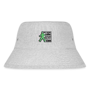 Der einzige Grüne dem man über den Weg trauen kann - Stanley/Stella recycelter Bucket Hat - Grau meliert - Vorne