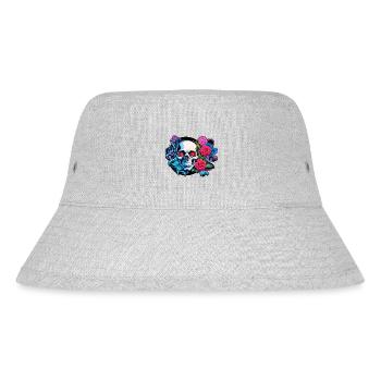 Skulls 'n' Roses - The Buket - Stanley/Stella recycelter Bucket Hat - Grau meliert - Vorne