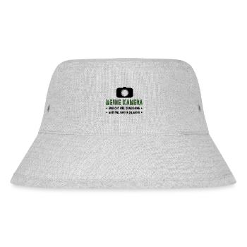 Kamera fotografieren - Stanley/Stella recycelter Bucket Hat - Grau meliert - Vorne