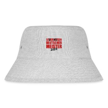 Leverkusen - Deutscher Meister 2024 - Stanley/Stella recycelter Bucket Hat - Grau meliert - Vorne