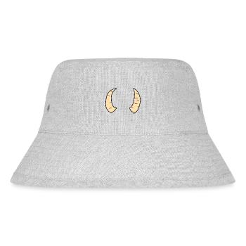 horn hörner symbol gelb - Stanley/Stella recycelter Bucket Hat - Grau meliert - Vorne
