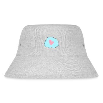 wolke blau symbol herz liebe - Stanley/Stella recycelter Bucket Hat - Grau meliert - Vorne
