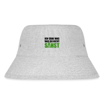 Cannabis, Ich sähe was was du nicht sähst, Hanf - Stanley/Stella recycelter Bucket Hat - Grau meliert - Vorne