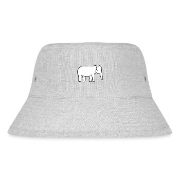 elefant tier symbol - Stanley/Stella recycelter Bucket Hat - Grau meliert - Vorne