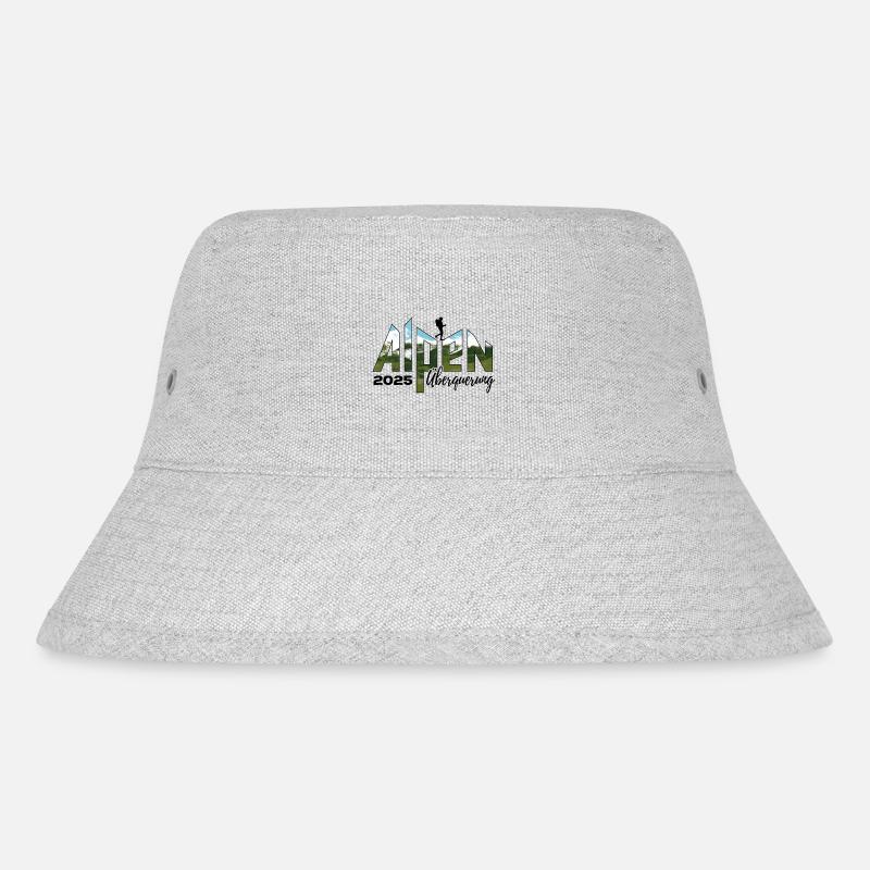 Alpenüberquerung Alpen Überquerung 2025 Wandern - Stanley/Stella recycelter Bucket Hat - Grau meliert