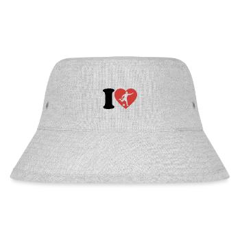J’aime le football - Coeur - Hobby - Bob recyclé Stanley/Stella - gris chiné - Devant