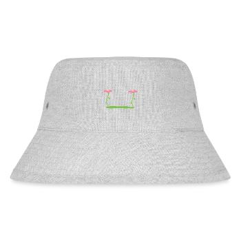 Blume Symbol Blüte Pflanze rosa grass - Stanley/Stella recycelter Bucket Hat - Grau meliert - Vorne
