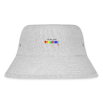 Ich bin jetzt Schulkind / Schulking - Stanley/Stella recycelter Bucket Hat - Grau meliert - Vorne