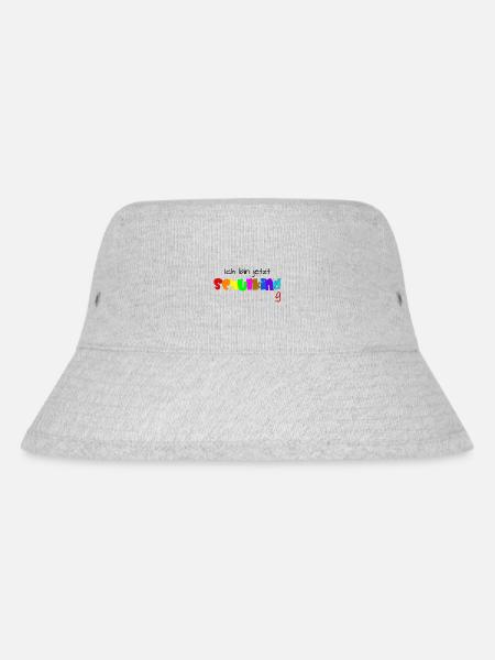 Ich bin jetzt Schulkind / Schulking - Stanley/Stella recycelter Bucket Hat - Grau meliert