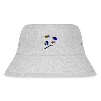 Marine fish - Stanley/Stella Recycled Bucket Hat - heather grey - Front