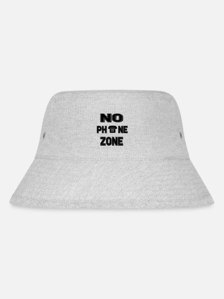NO PHONE ZONE - Stanley/Stella recycelter Bucket Hat - Grau meliert