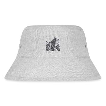 Lignes de montagne noires et blanches - Bob recyclé Stanley/Stella - gris chiné - Devant